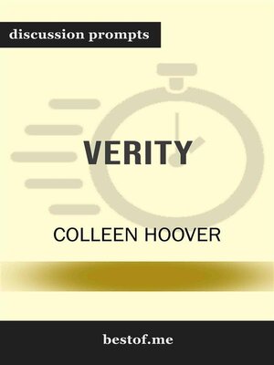 cover image of Summary--"Verity" by Colleen Hoover | Discussion Prompts